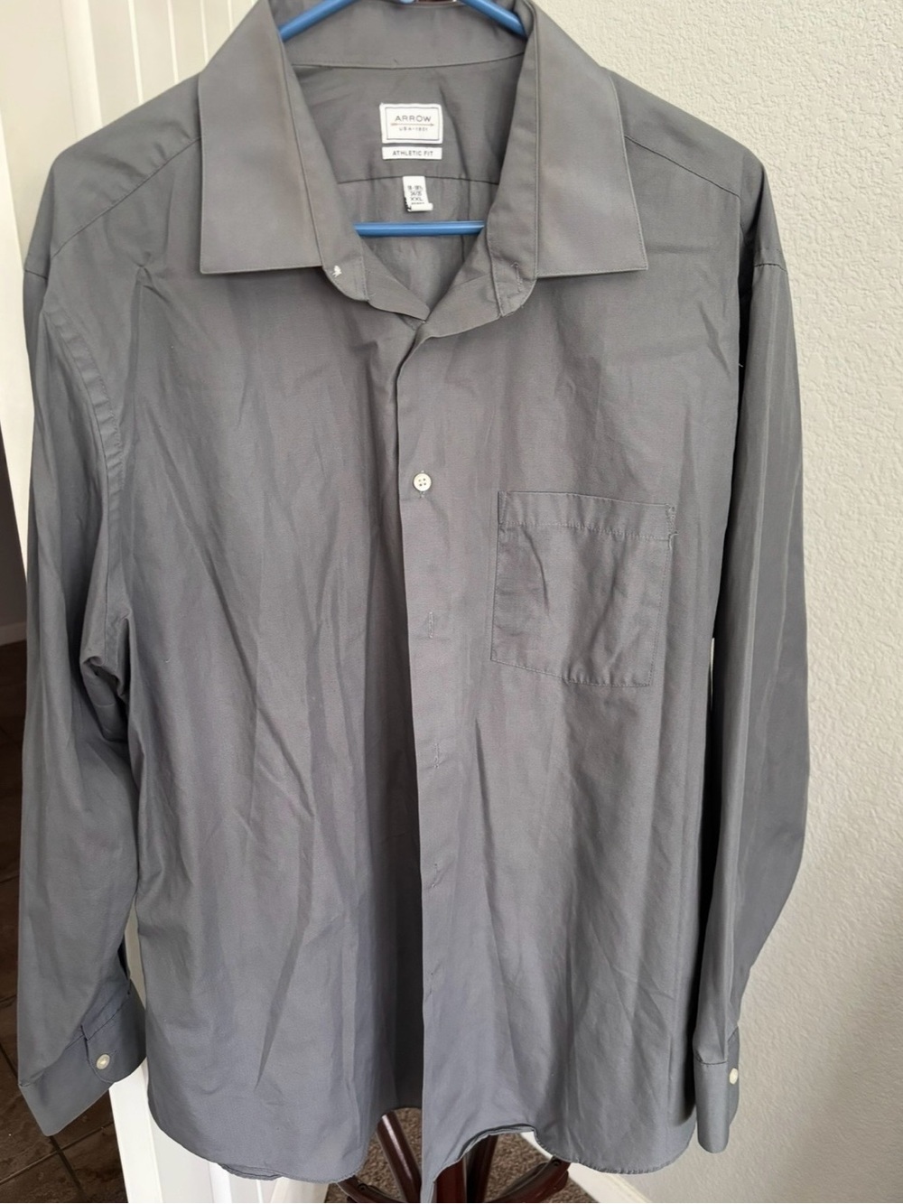 Arrow Men's Long-Sleeve Dress Shirt - Gray
